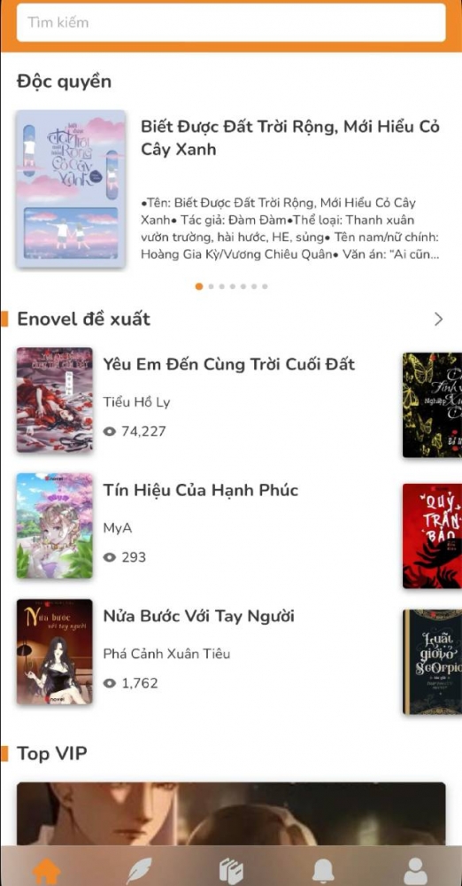 Enovel - App Đọc Truyện có nhiều lượt tải nhất