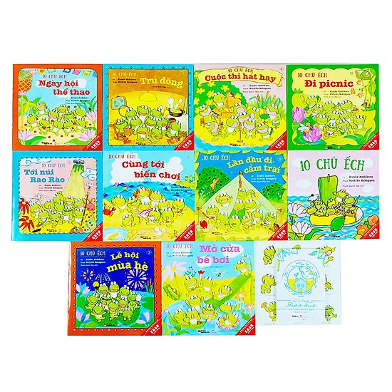 Sách Ehon Nhật Bản 10 chú ếch - Top những cuốn sách Ehon được yêu thích nhất năm 2019