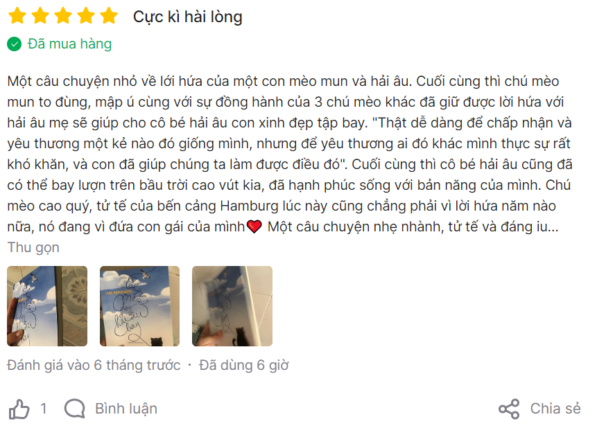 Review Chuyện con mèo dạy hải âu bay 1